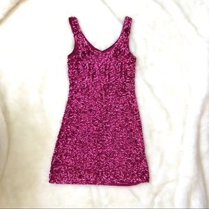 Sequined mini dress